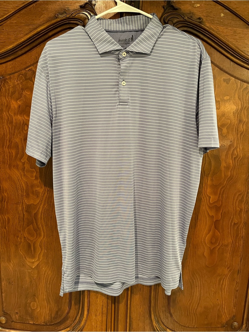 Johnnie - O Gray Striped Men's Polo Shirt